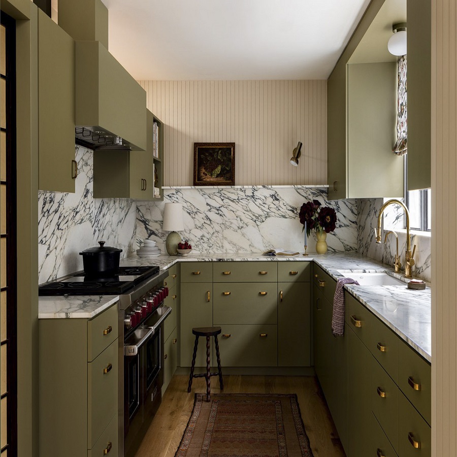 olive green kitchen cabinets