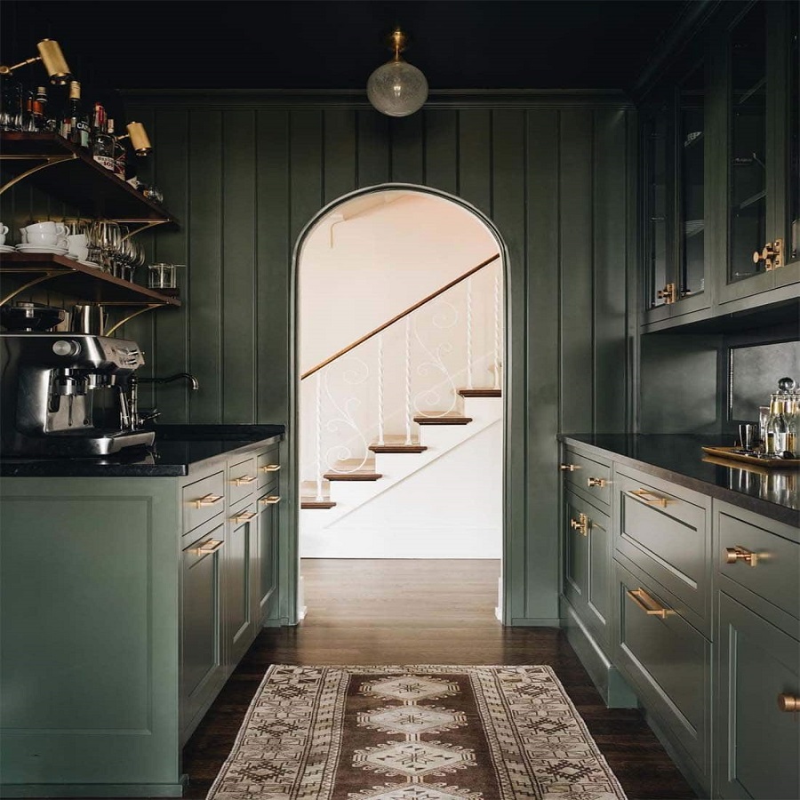 olive green kitchen cabinets