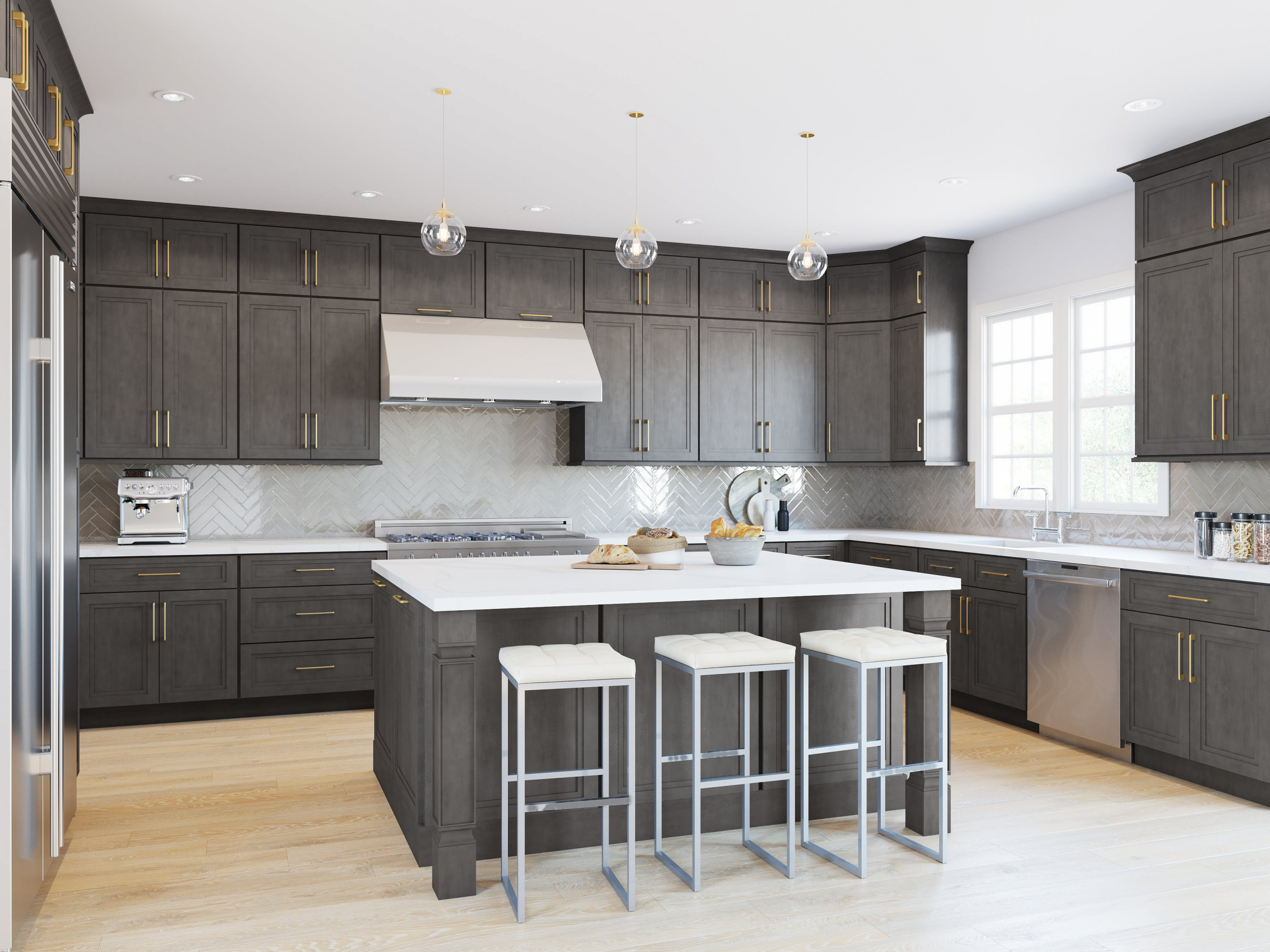 anew gray cabinets