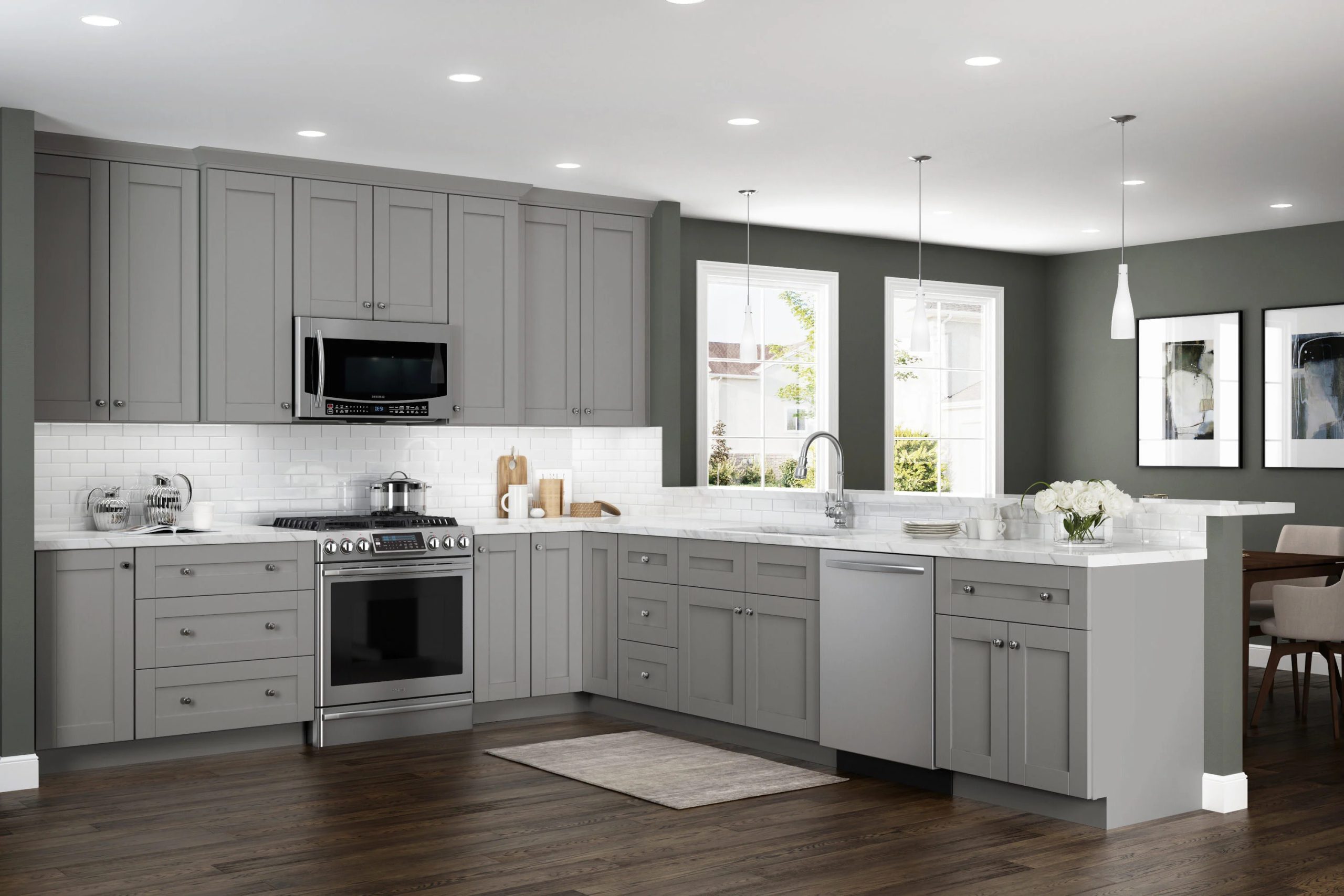 anew gray cabinets