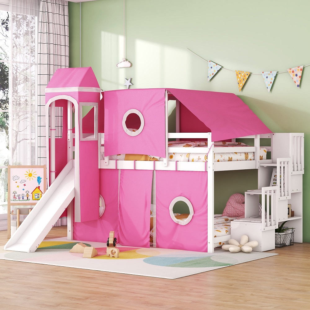 Bunk bed with slide