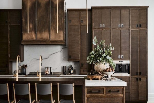 brown cabinets