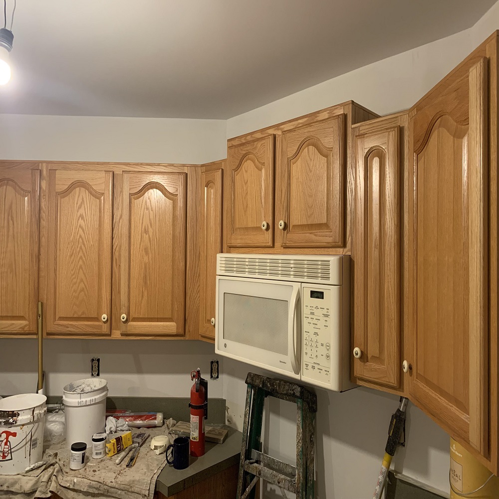 before and after painted kitchen cabinets