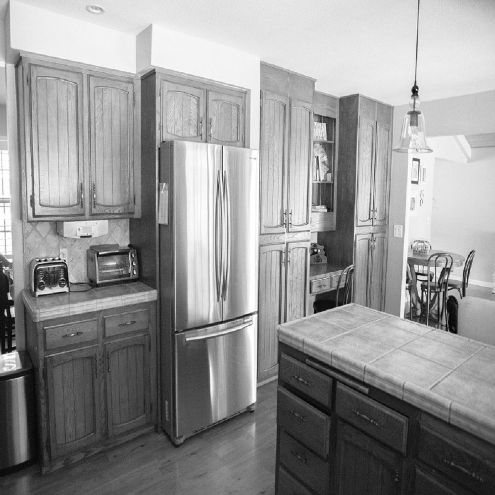 before and after 1970s kitchen cabinets