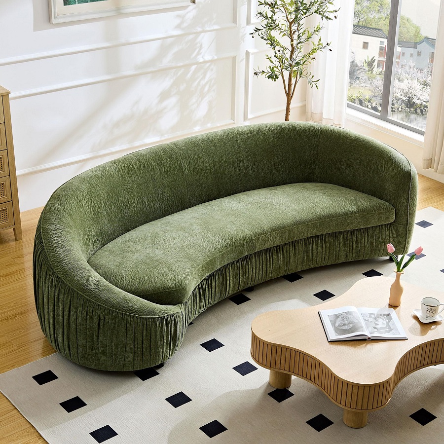 curved sofa
