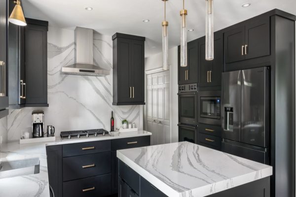 black stain cabinets