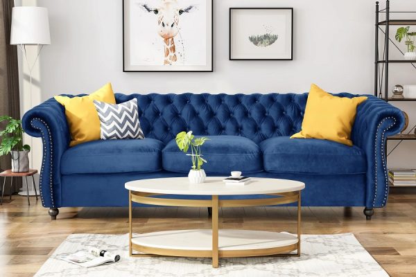 blue sofa