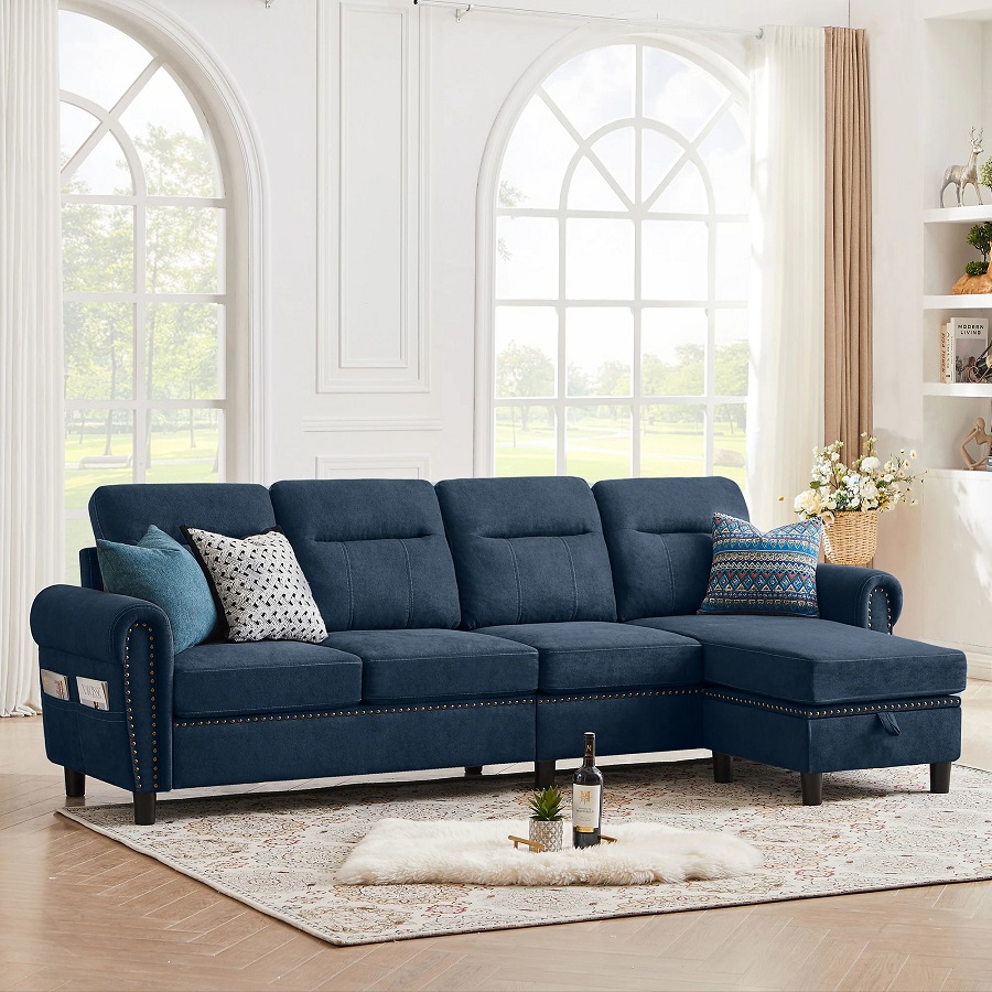 blue sofa
