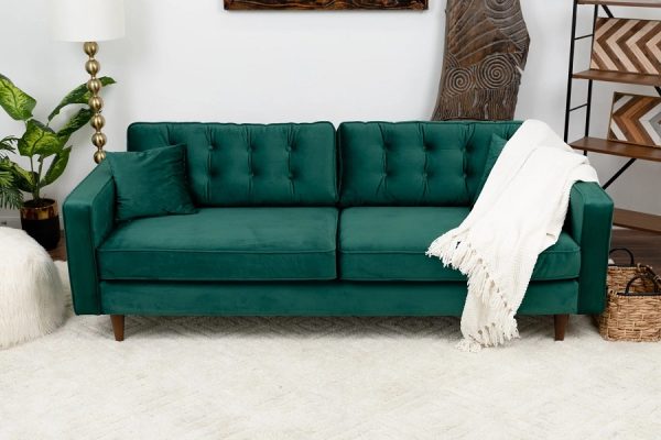 green sofa