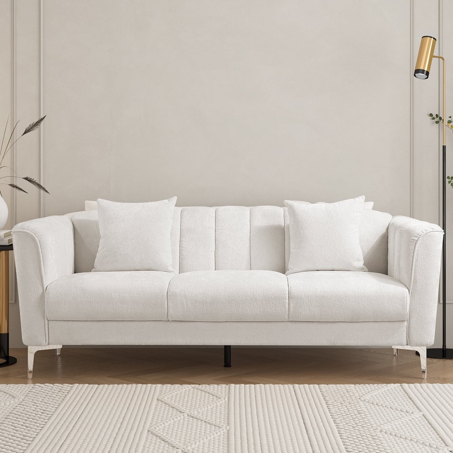 white sofa
