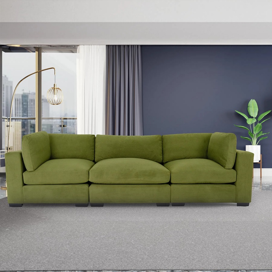 green sofa
