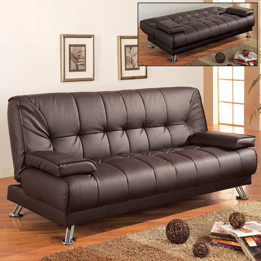 leather sofa bed