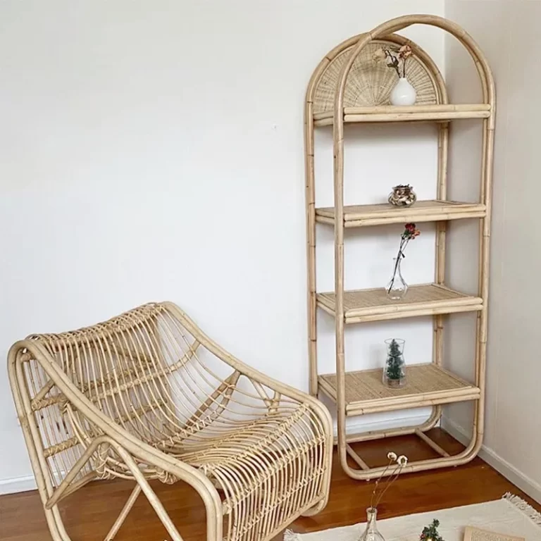 rattan bookshelf