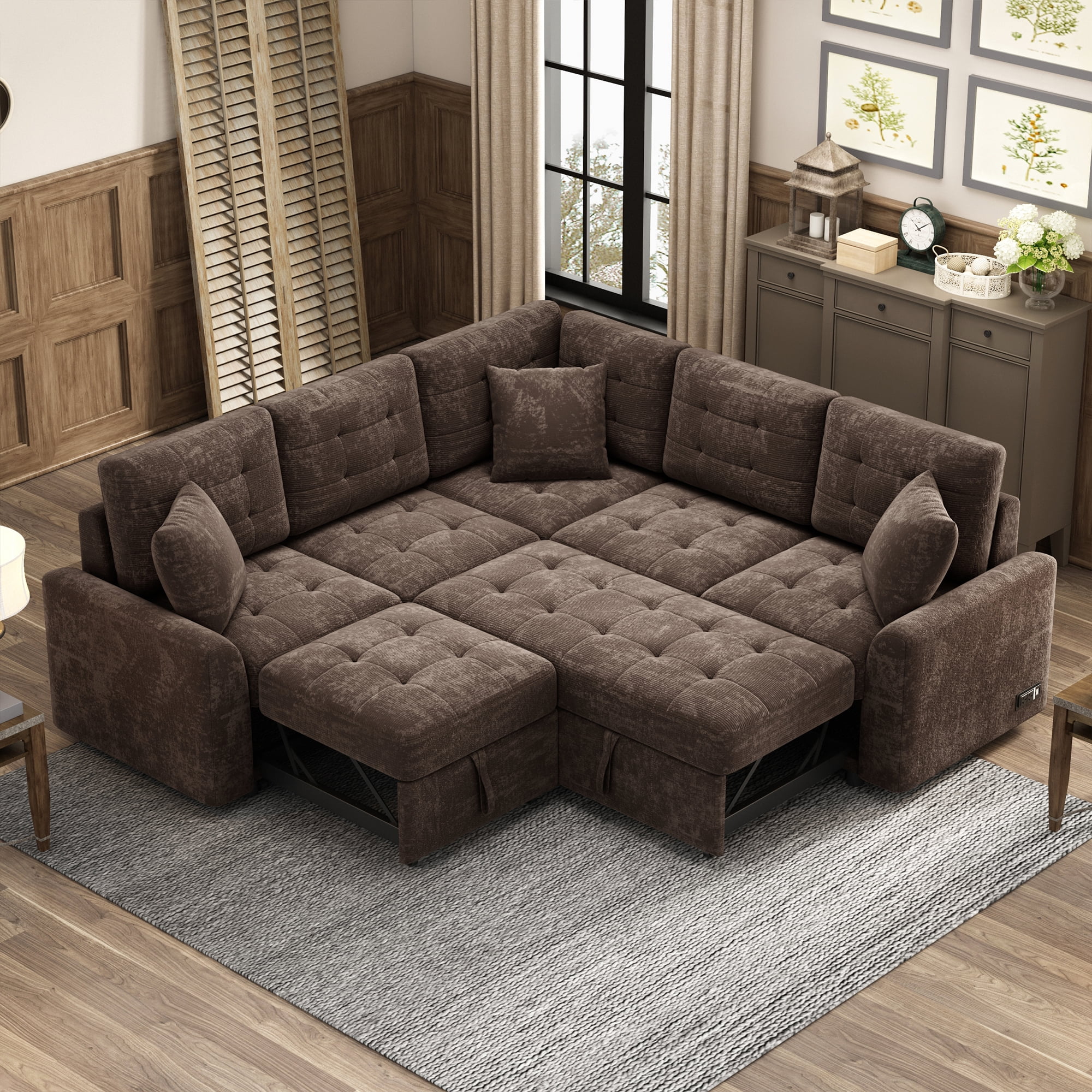 sectional sofa with pull out bed