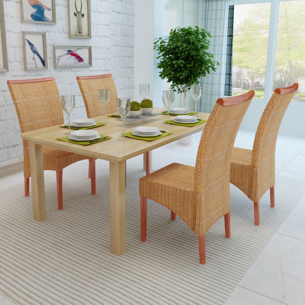rattan dining chairs set of 4