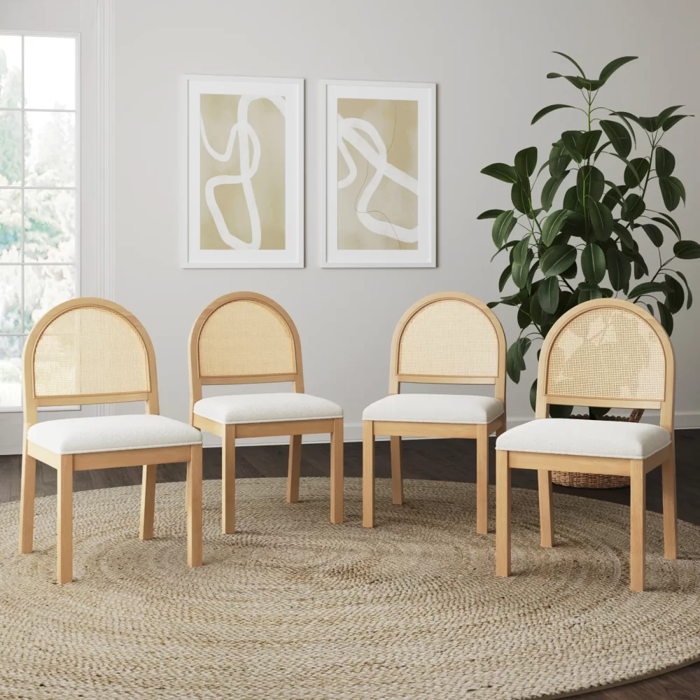 rattan dining chairs set of 4