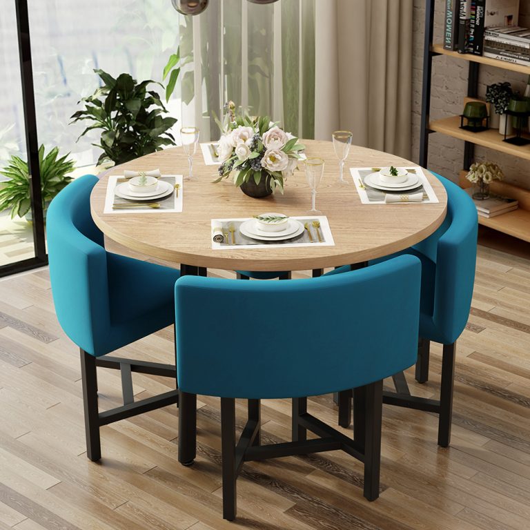 small round dining table for 4 with chairs