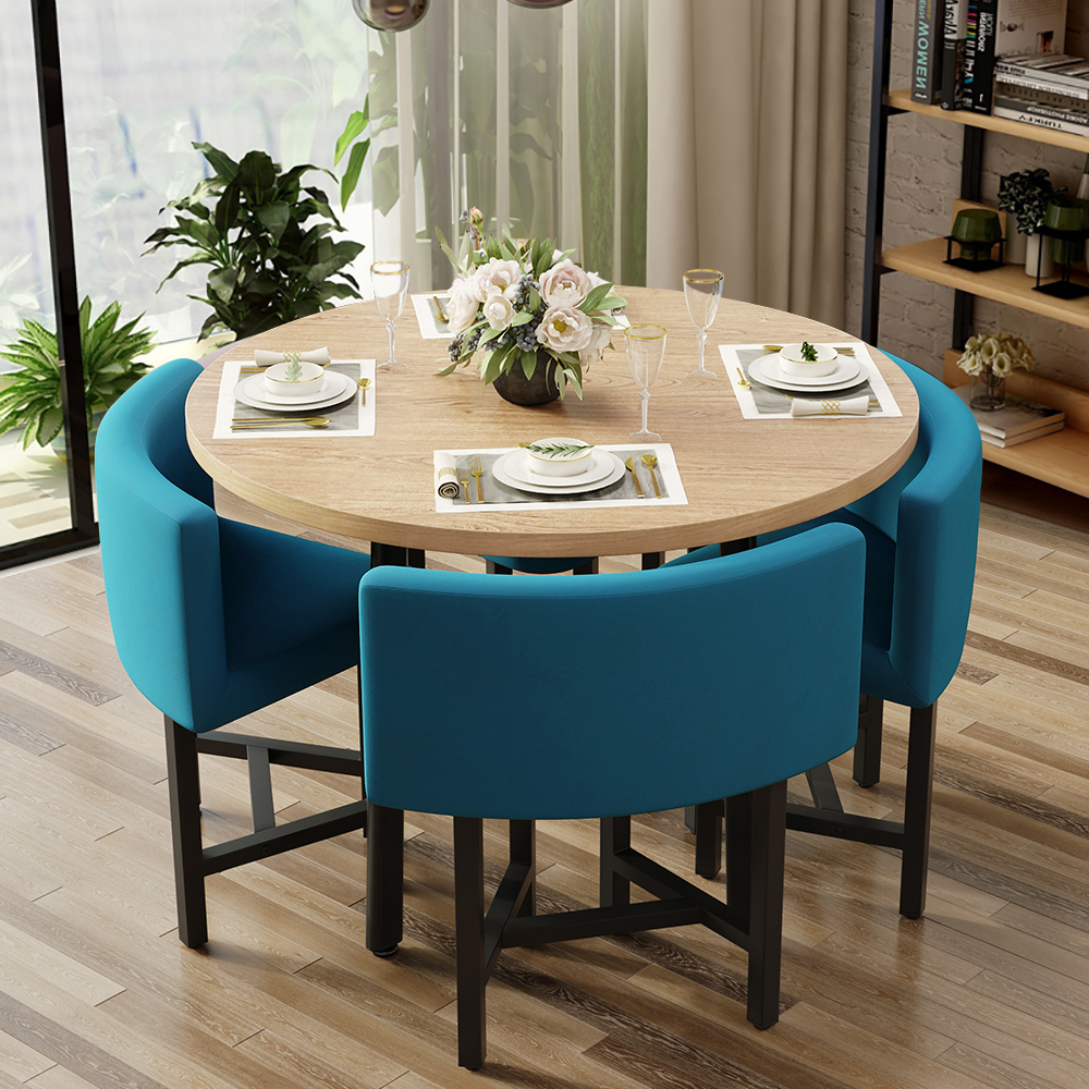 small round dining table for 4 with chairs