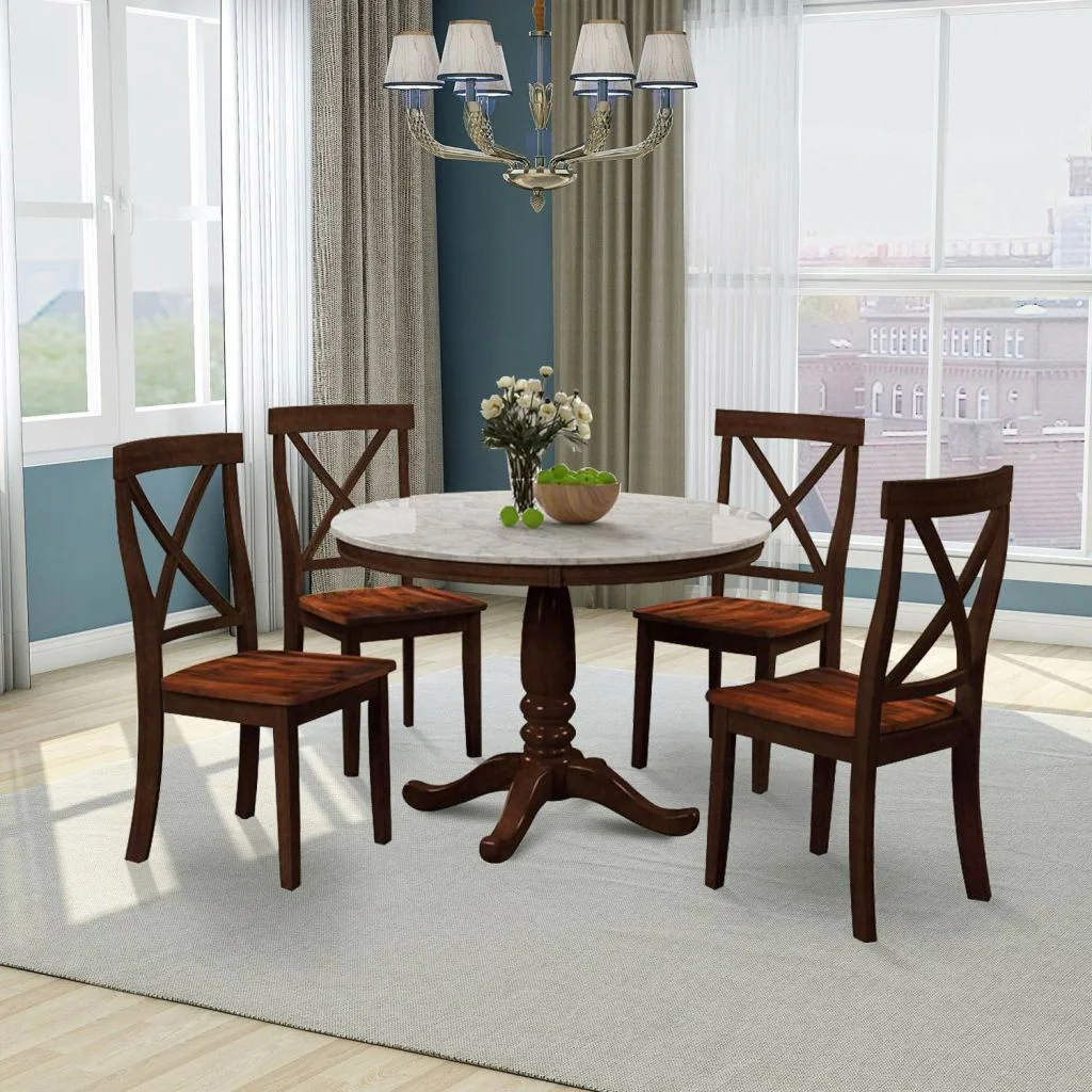 small round dining table for 4 with chairs