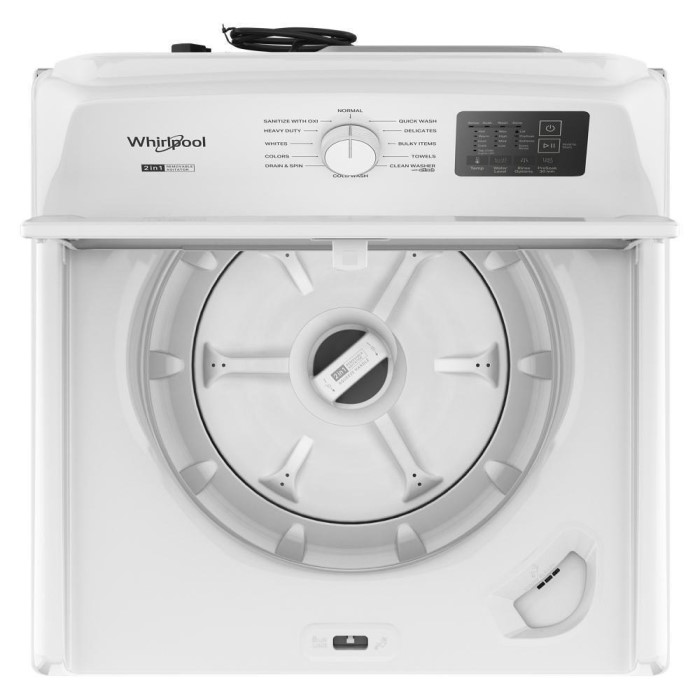 whirlpool washer 2 in 1 removable agitator